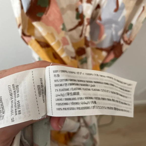 Abercrombie & Fitch Halter Keyhole Midi Dress Floral  Size XXS - Picture 8 of 8